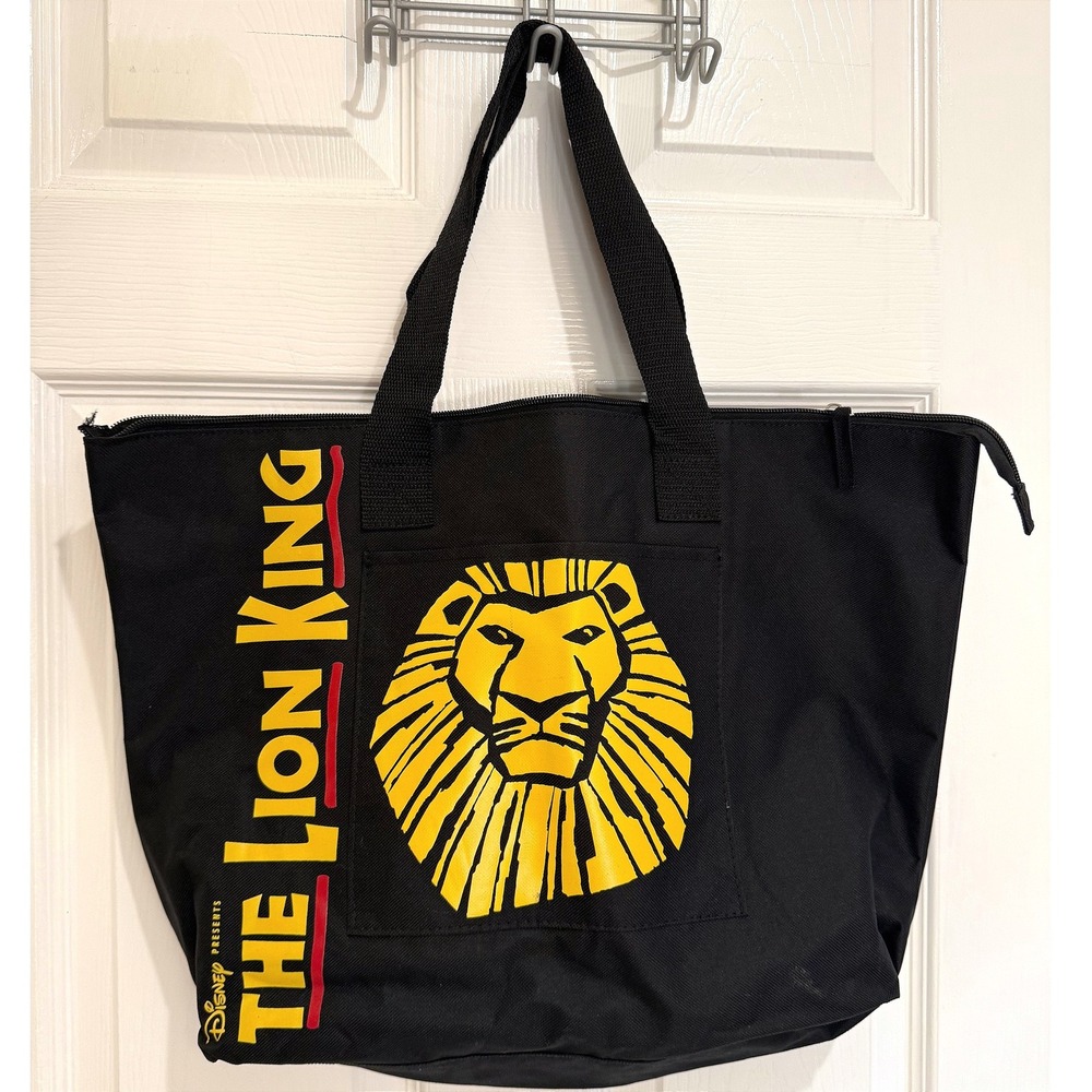Disney The Lion King Tote Bag Reusable‎ Shopper Travel Zipper Black